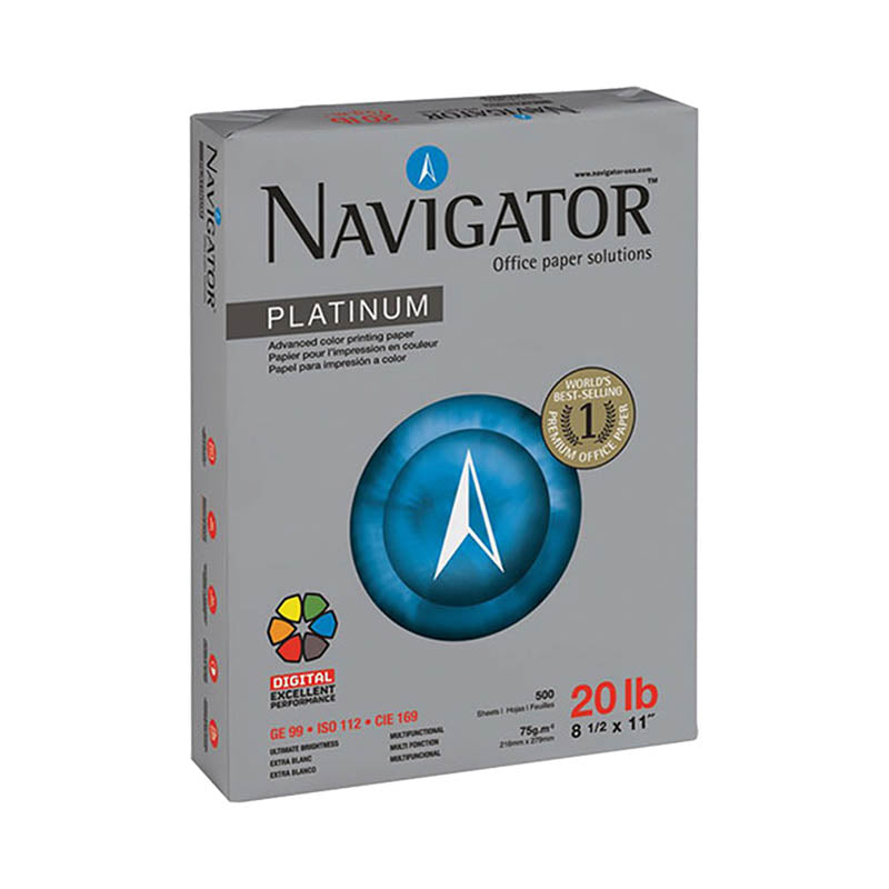 Papel multipropósito Navigator Platinum (8.5" x 11") 20 lb – 500 Hojas