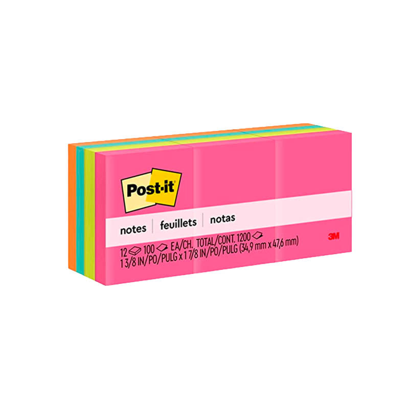 Post-it 3m (1.5 x 2) neon surtidos (p/12)