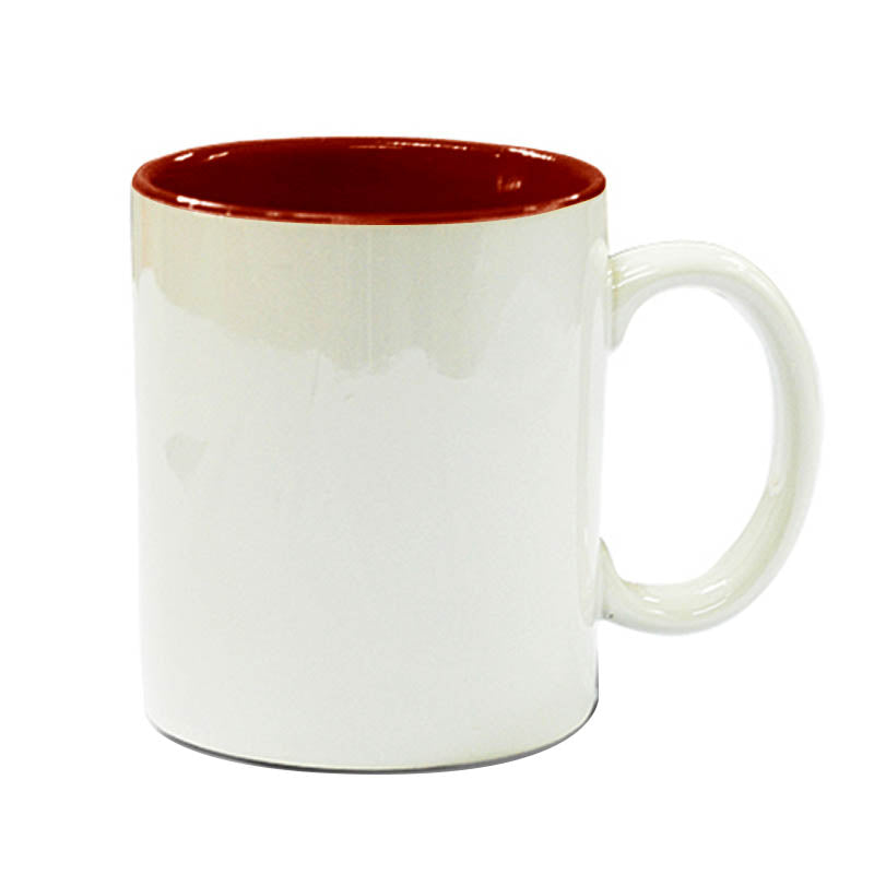 Taza de Cerámica Grado-A con color interior (11-oz)