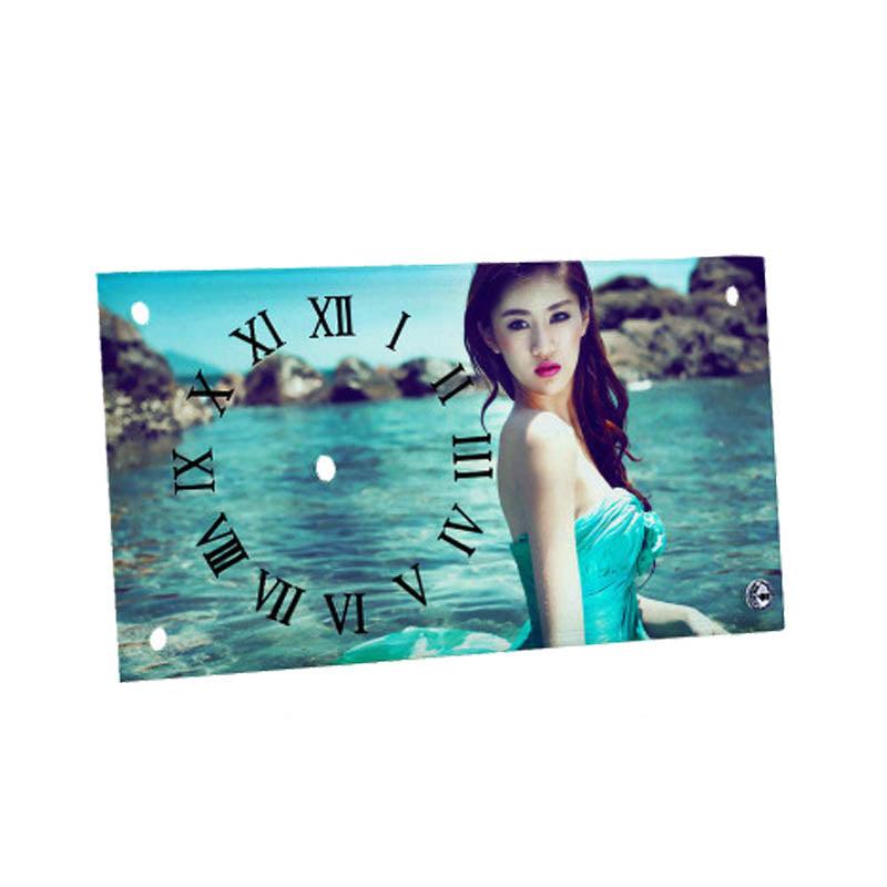 FOTO MARCO + RELOJ DE VIDRIO (30X16CM)