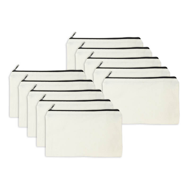 FCS-T-10134 BOLSA DE MAQUILLAJE CON ZIPER NEGRO (13X21CM)