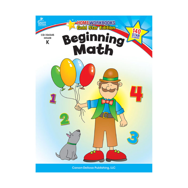 Beginning Math Workbook Grade K
