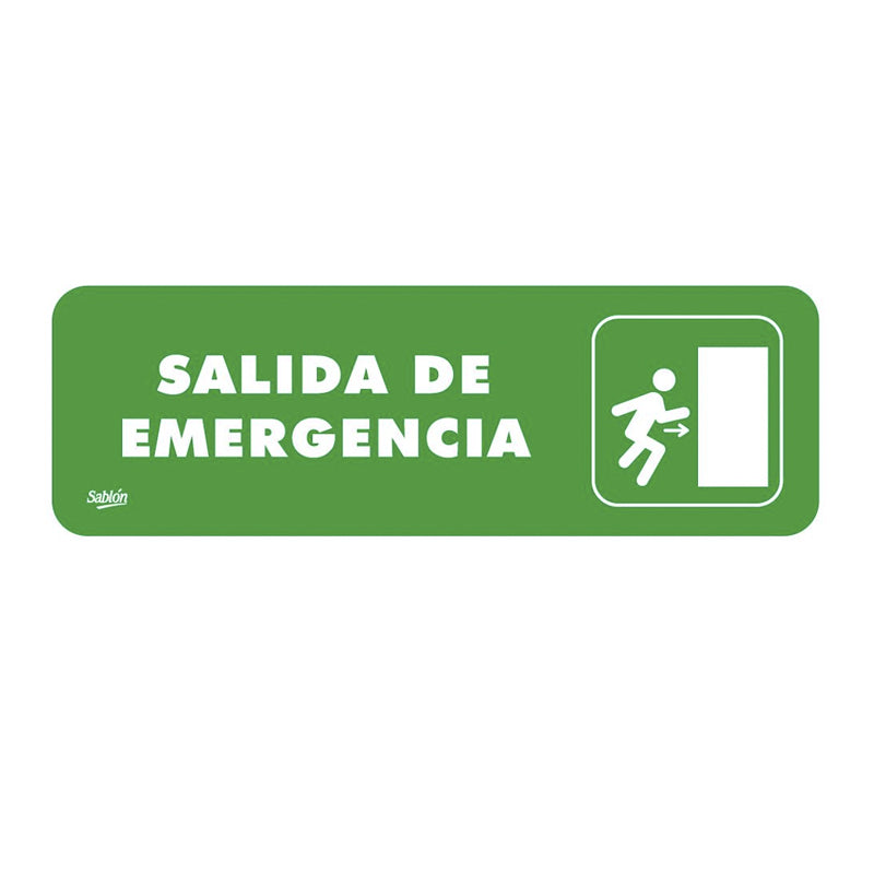 LETRERO SALIDA DE EMERGENCIA - VERDE