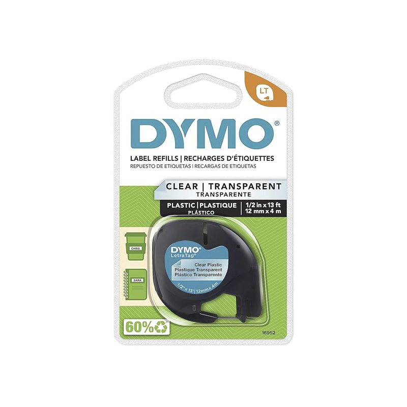 CINTA DYMO P/ETIQUETADORA #16952 (1/2" X 13") TRANSPARENTE