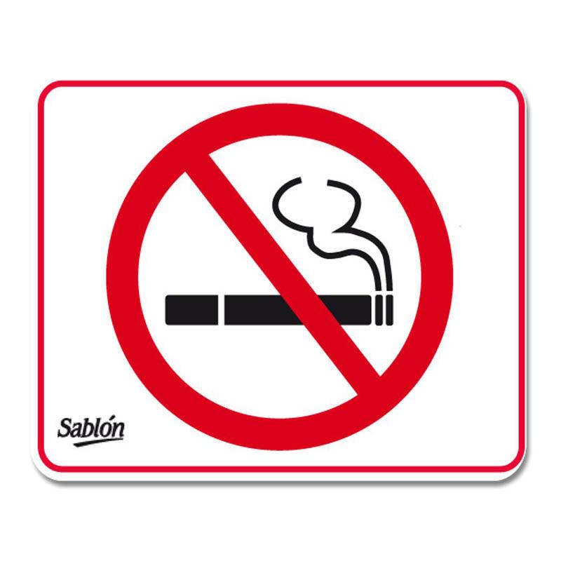 LETRERO SABLON NO FUMAR (3U)