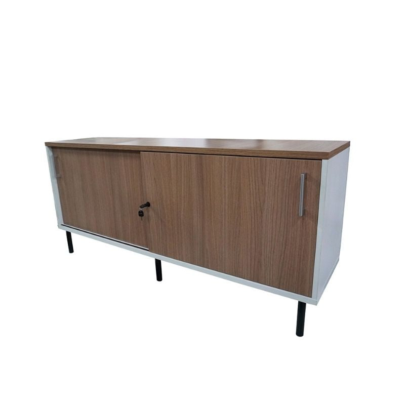 ARMARIO BAJO ISMOBEL MAYA Y-S-AB CON PUERTAS CORREDIZAS 75HX45X165CM BACO/BLANCO