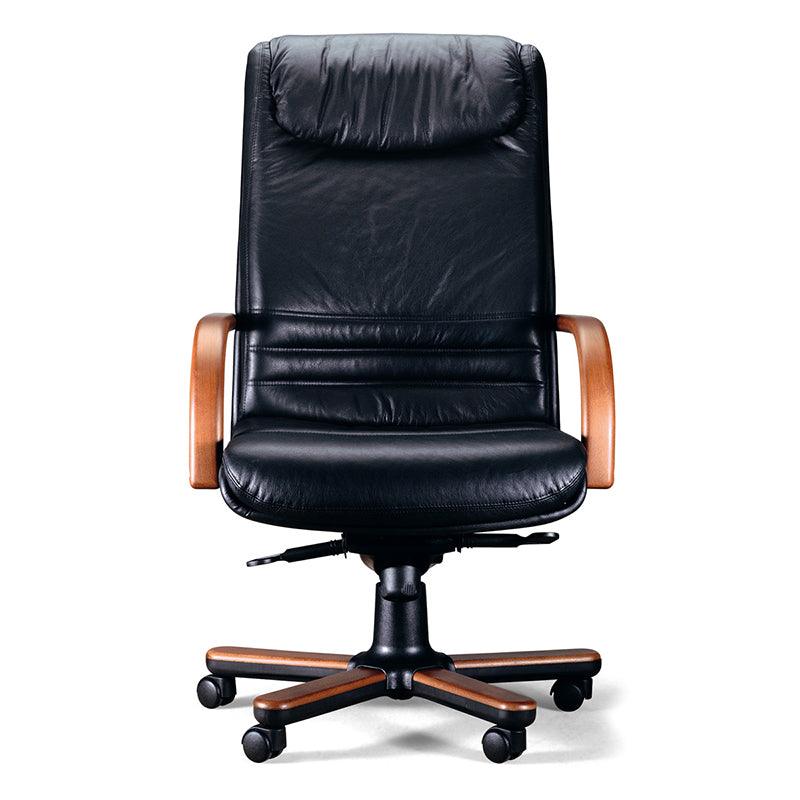 SILLA DIRECCION ISMOBEL BOSTON A RESPALDO ALTO REPOSACABEZAS C/BRAZOS CUERINA NEGRO VALENCIA 035