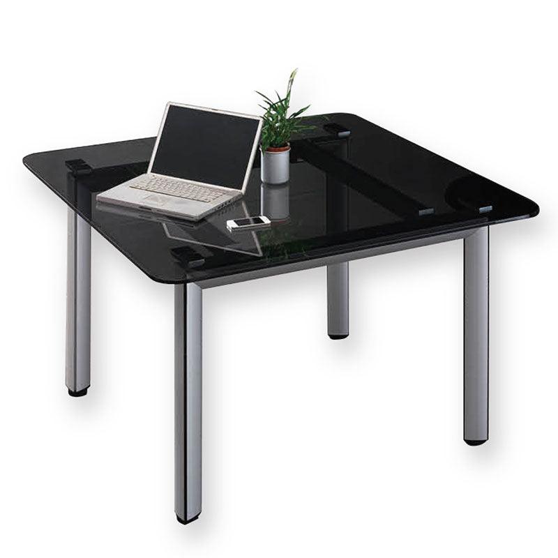 MESA DE REUNION FORCE FC-CSG1212 (1.20X1.20X0.76M) GLASS BLACK CUADRADA (3-PARTES) (O)