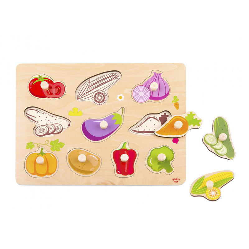 Rompecabezas de Madera Vegetales Tooky Toys TY855