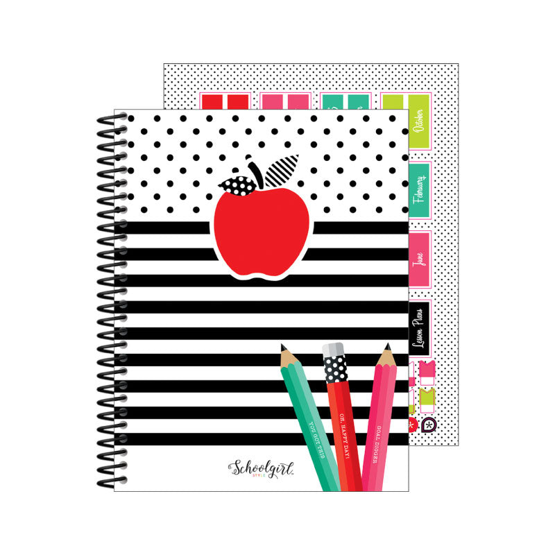 Black, White & Stylish Brights Teacher Planner