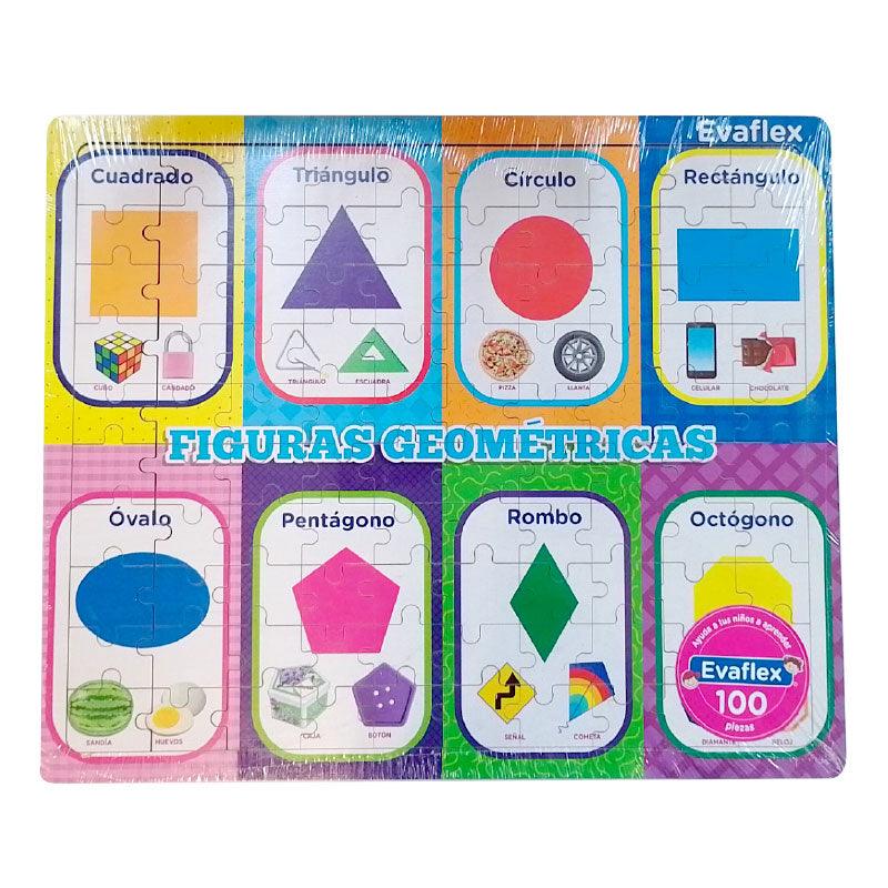 ROMPECABEZA X 100 PIEZAS - FIGURAS GEOMETRICAS