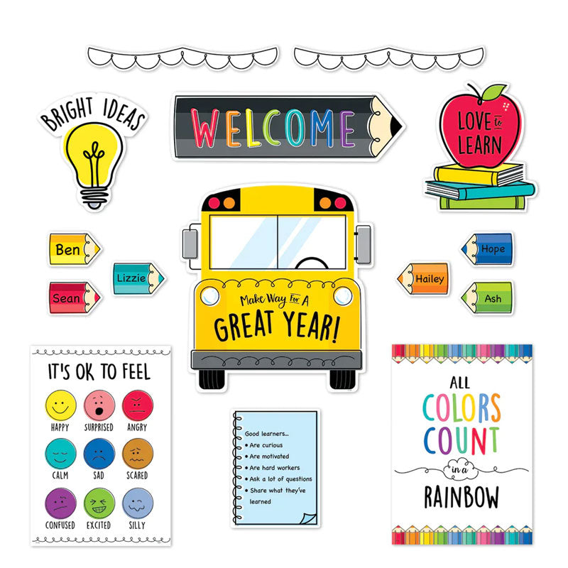 CTP-10871 READY FOR SCHOOL BULLETIN BOARD SET