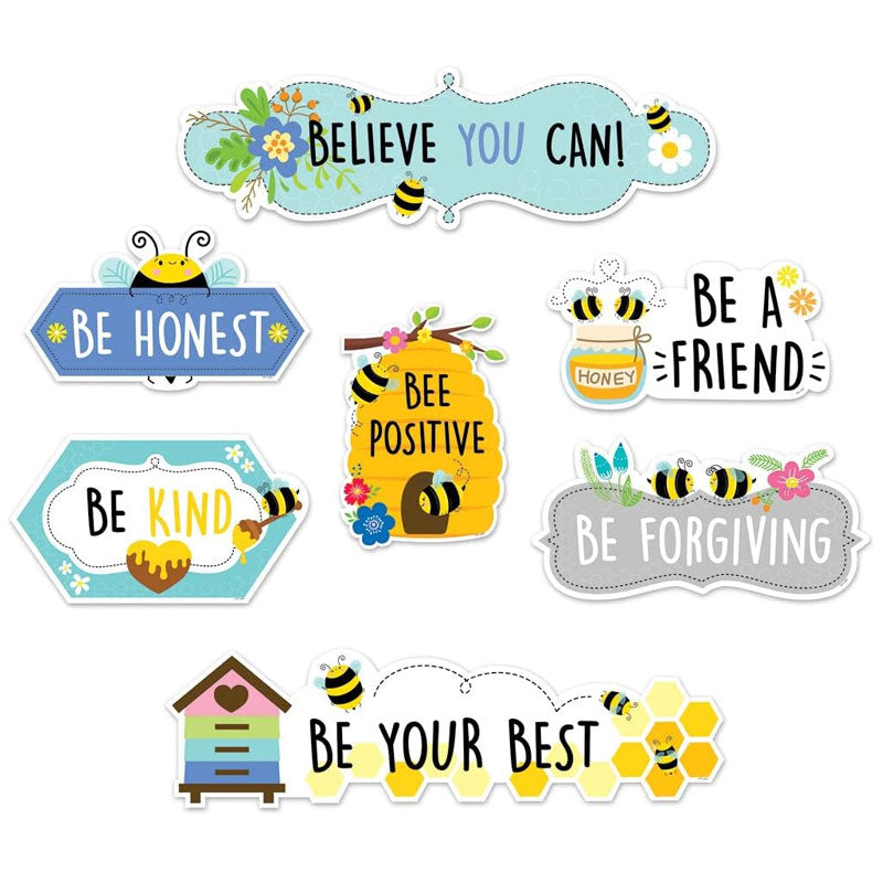 CTP-10891 BEE POSITIVE MINI BULLETIN BOARD SET