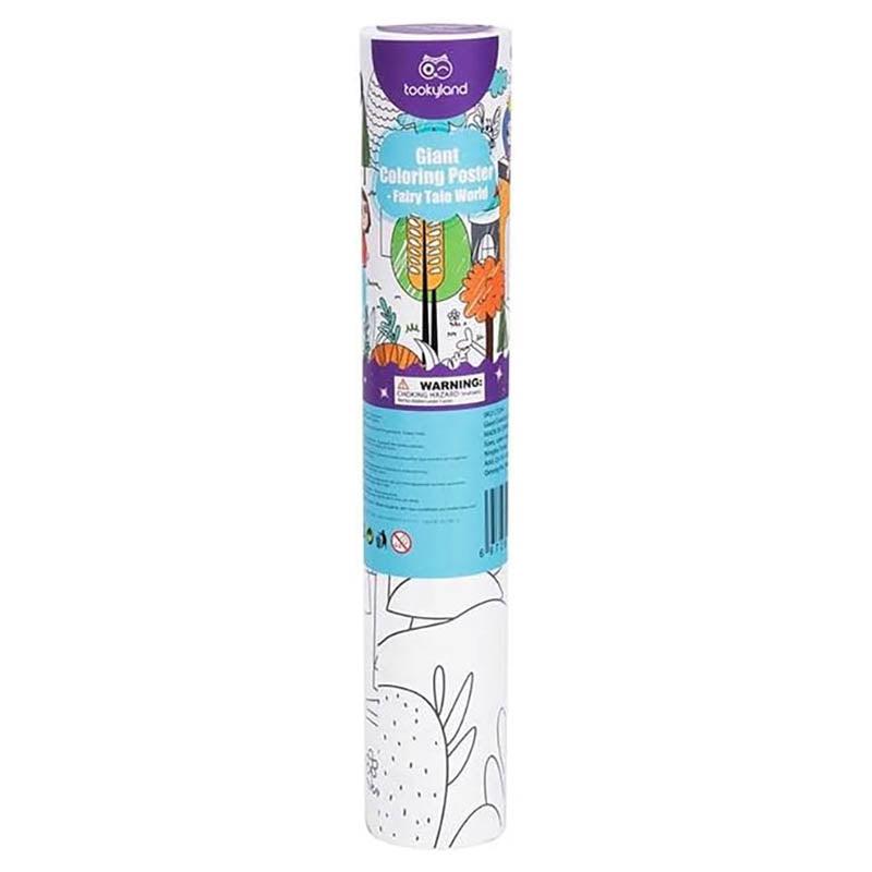 TOOKYALAND LT334 GIANT COLORING POSTER KIT-FAIRY TALE WORLD 1PCS 3+ AGES