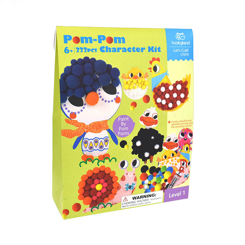 TOOKYALAND LT079-202302 POM- POM CHARACTER KIT 233 PCS 6+ AGES