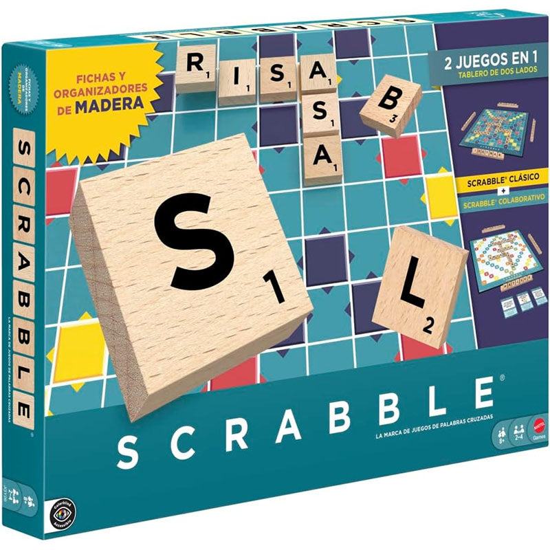 JUEGO DE MESA SCRABBLE DE MADERA CLASICO