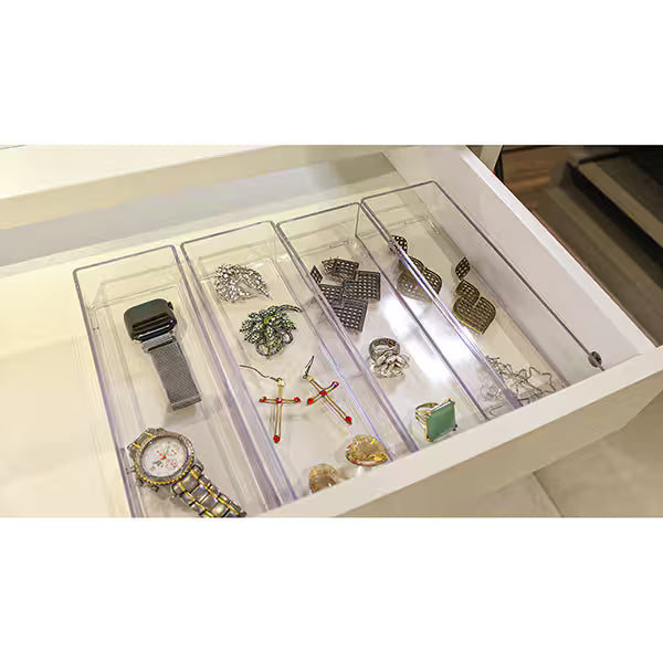 BANDEJA MODULAR MAXCRIL CRISTAL/TRANSPARENTE (SET/4)
