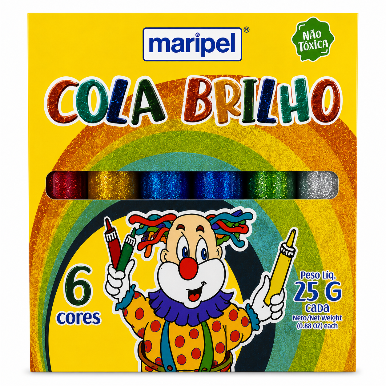 GOMA MARIPEL ESCARCHADA SURTIDA (6 COLORES) 25G