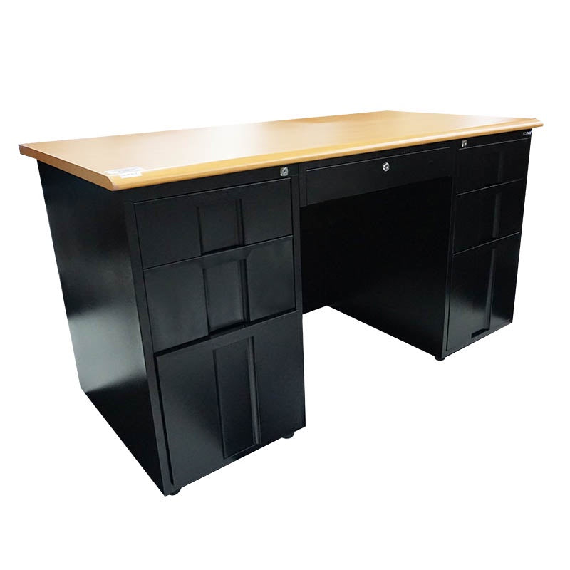 ESCRITORIO FORCE DE METAL FC-ODK2A EJECUTIVO (1.4M/7-G) NEGRO (5-PARTES)