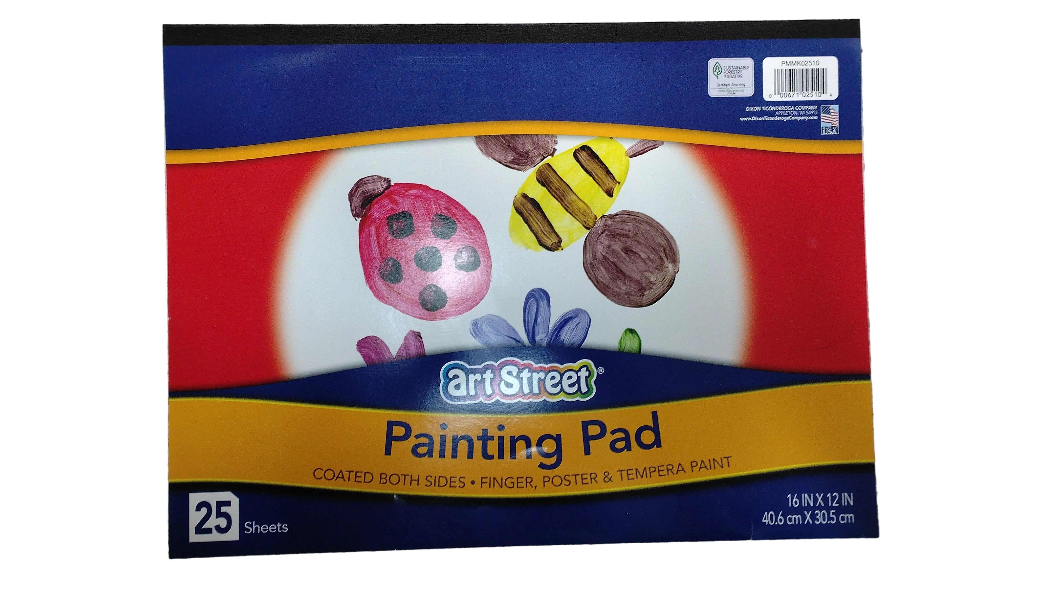 PACON PMMK02510 ART STREET PAINTING PAD 16"X12" 25 SHEETS