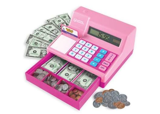 CALCULATOR CASH REGISTER PINK