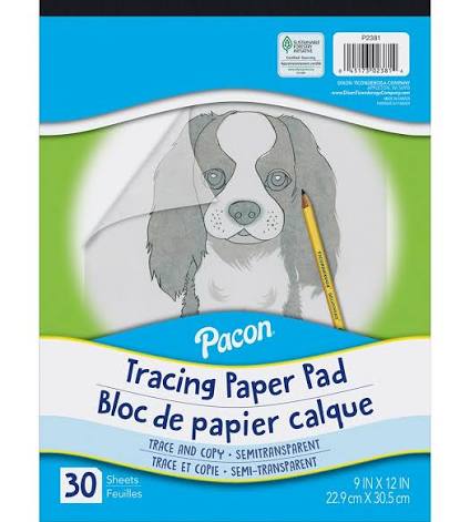 PACON P2381 TRACING PAPER PAD WHITE (9"X12") (30 HOJAS)