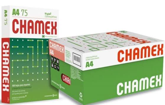 PAPEL MULTIPROPOSITO CHAMEX A4 (210MMX297MM) 20LB-75G (98%) (RESMA/500H)