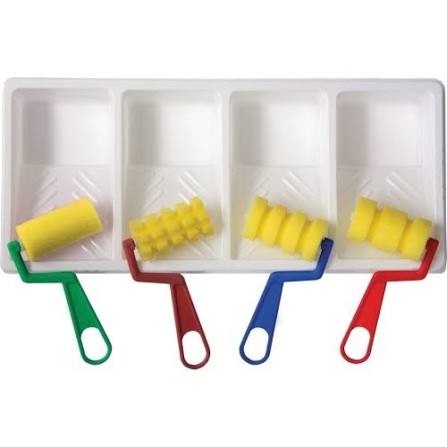 PACON FOAM PATTERN ROLLERS ASSORTED 4 PATTERNS