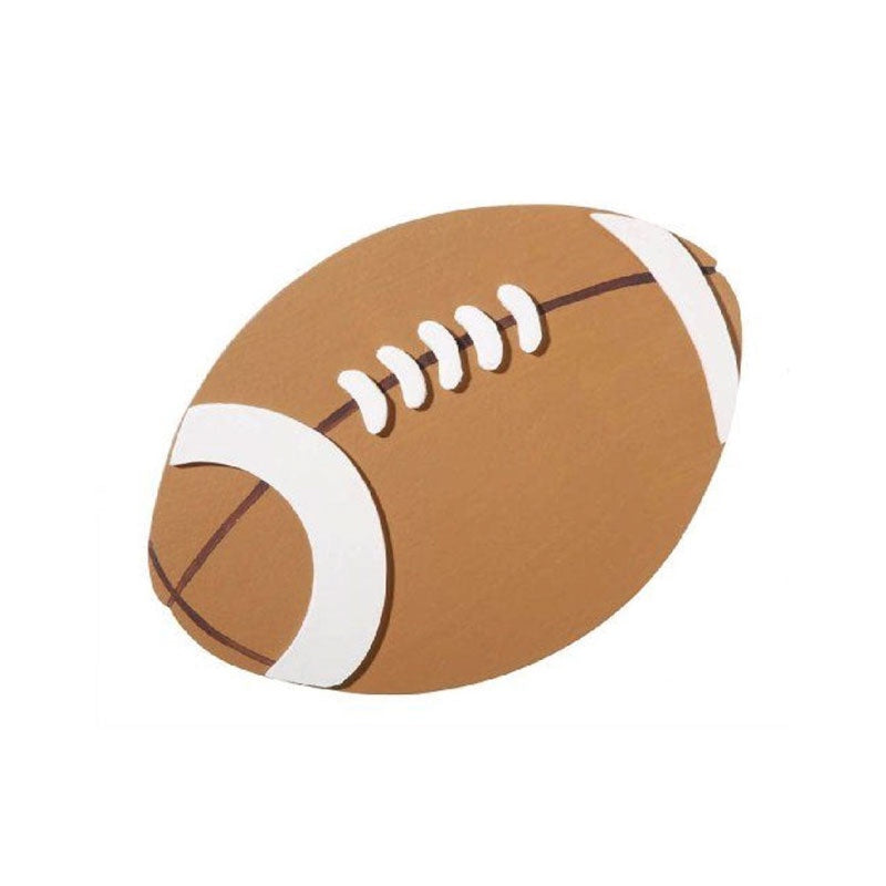 DARICE LARGER PAINTED WOOD SHAPES FOOTBALL