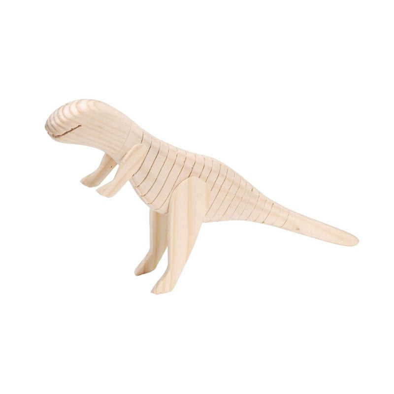 Wiggle Wood Dino - Dinosaurio de Madera para Pintar y Decorar
