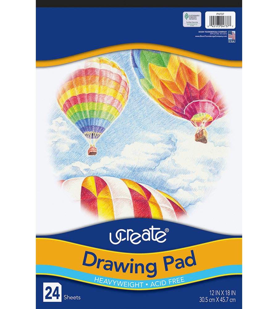 PACON 4737 DRAWING PADS 12"X18 " 24 SHEETS