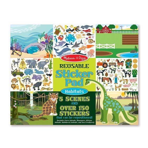 LCI-4196(14196) REUSABLE STICKER PAD-HABITATS 14"X11"X.25"
