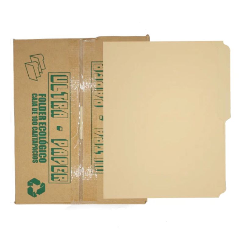Folder manila tag ultrapaper ecológico (carta) (100 und)