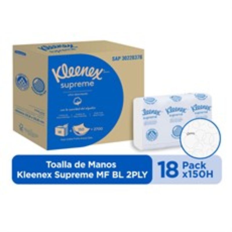 kCP SAP 30228378 Papel Toalla de Mano INterfoliado Kleenex (2p) (18X150)