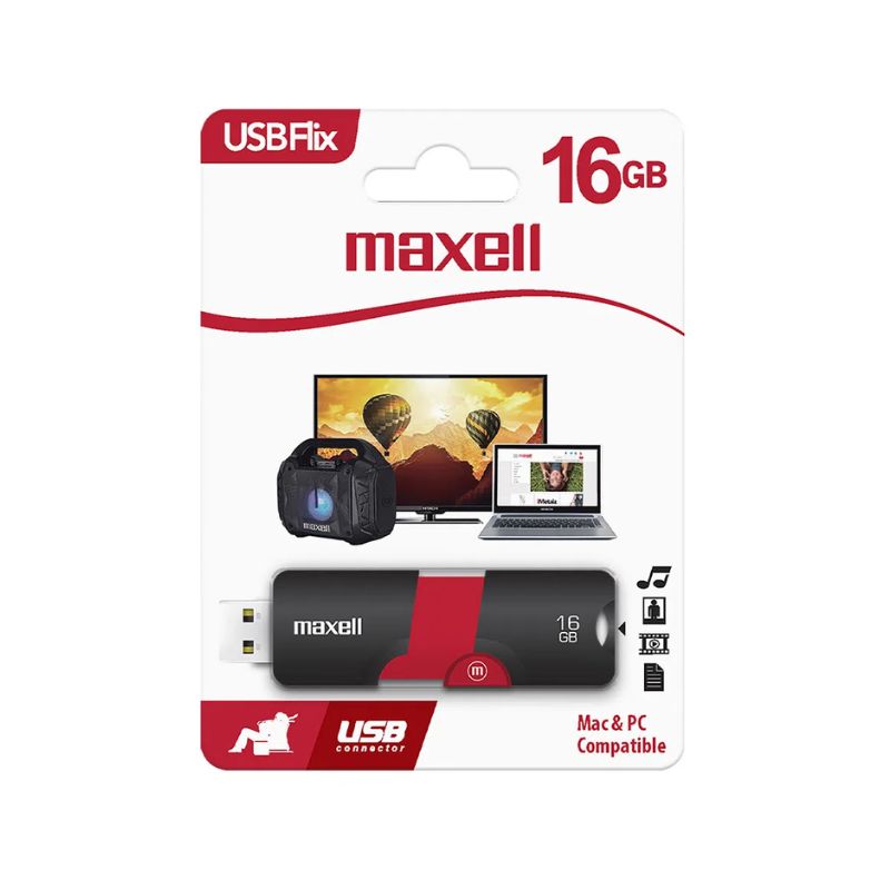 Memoria USB FLIX Maxell 16GB Roja