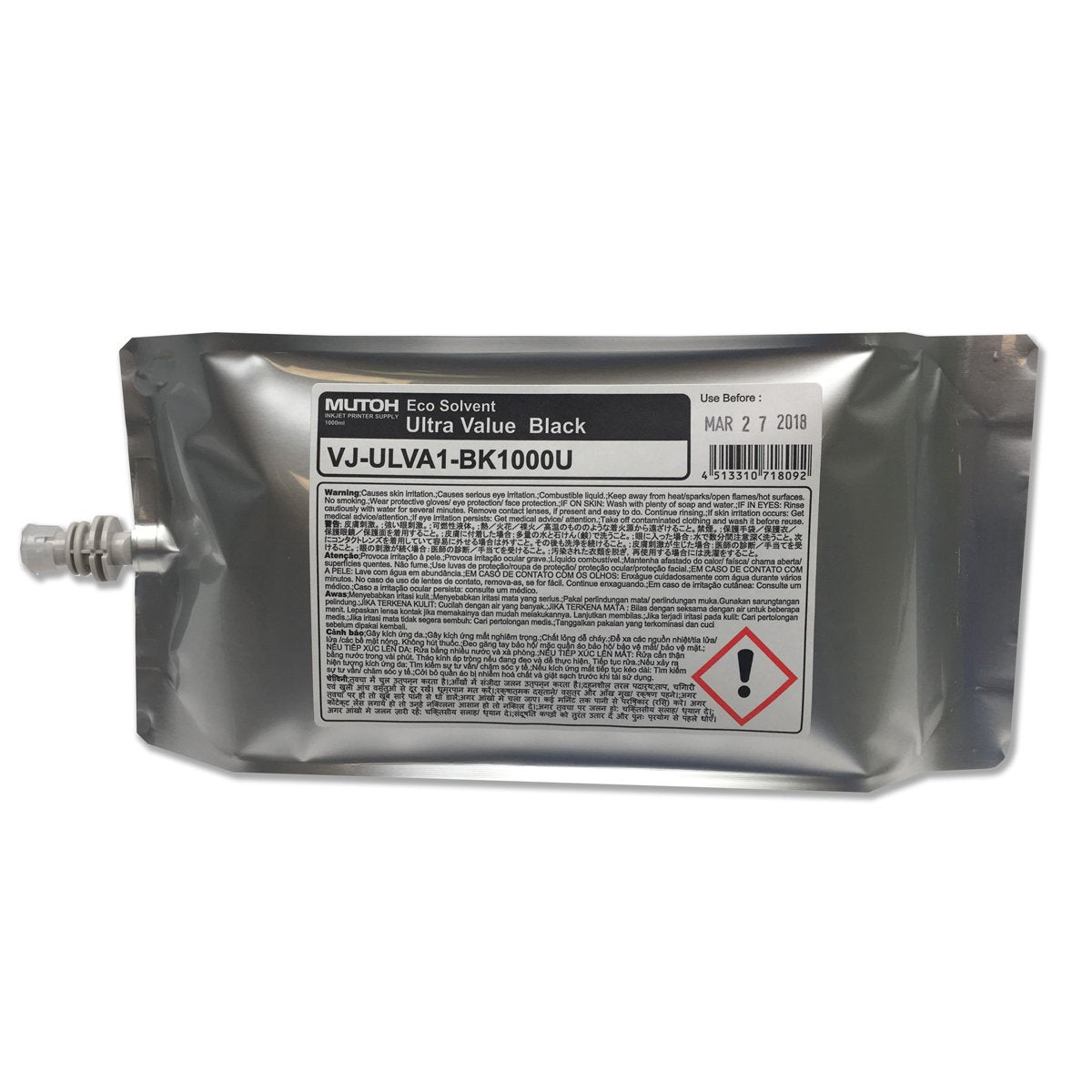 Tinta MUTOH Eco Solvente Ultra Valuejet (1000ml) BLACK - Ultracomonline.com