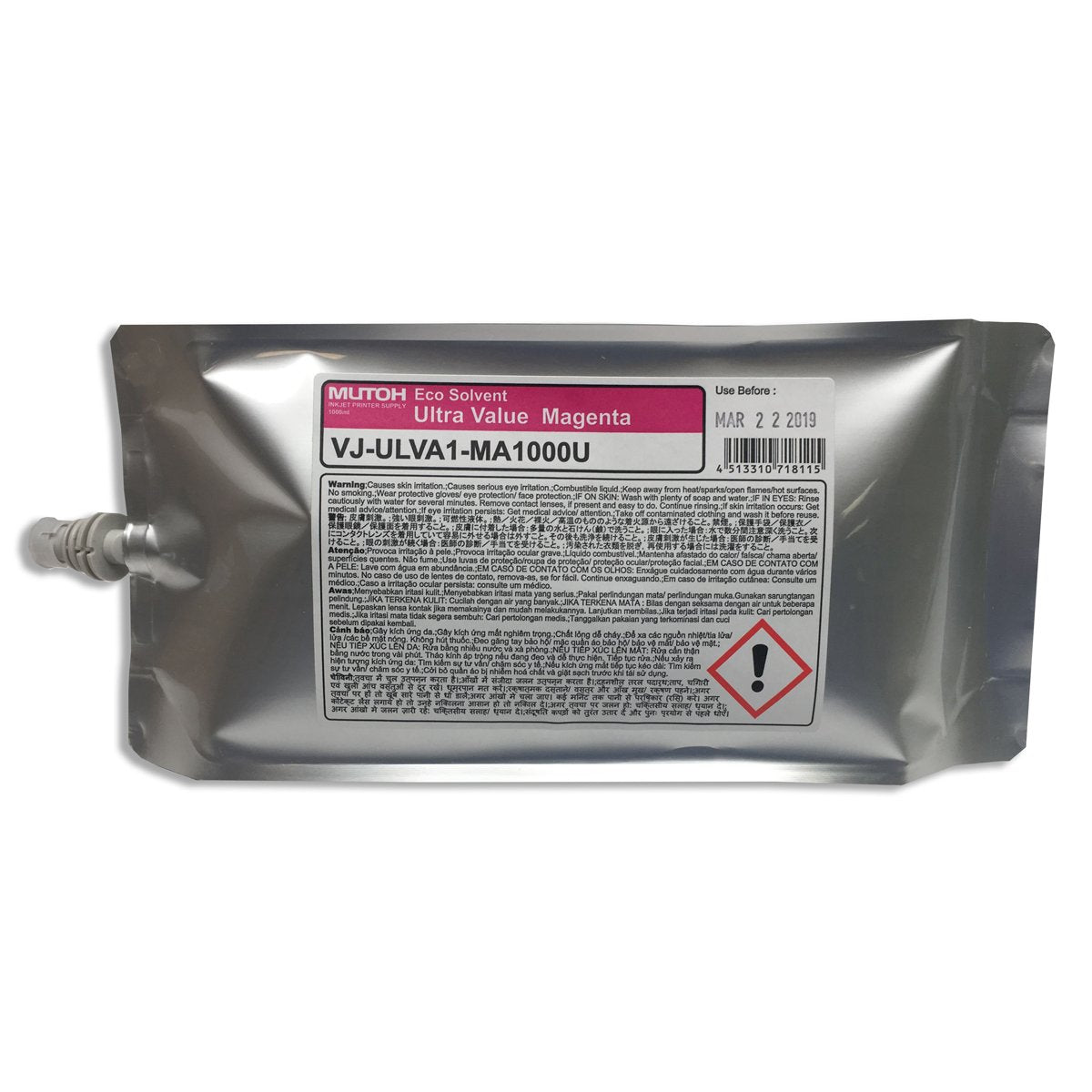 Tinta MUTOH Eco Solvente Ultra Valuejet (1000ml) MAGENTA - Ultracomonline.com