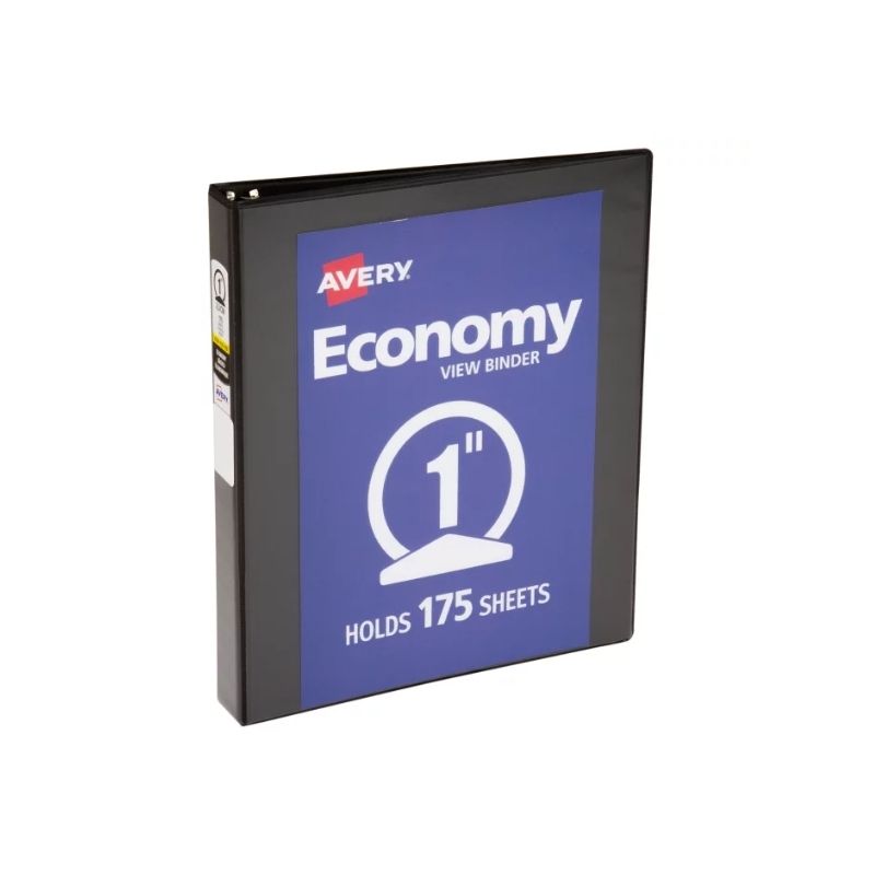 Portafolio Avery negro (1" -3 huecos)