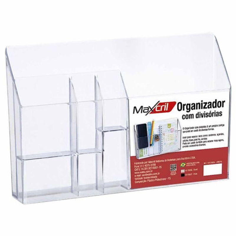 Organizador con Divisiones Maxcrill Cristal/Transparente
