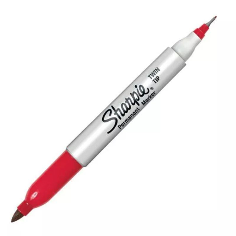 Marcador sharpie permanente twin-tip fine/ultra fine (und) rojo