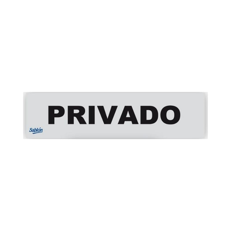 Letrero de aluminio "Privado"