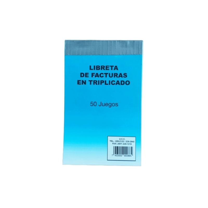 Libreta de facturas en triplicado