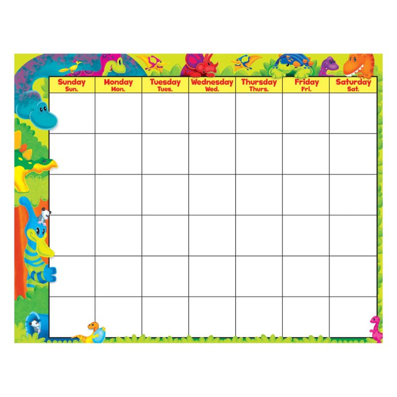 Wipe-Off Calendar monthly Dino-Mite Pals (22"X28")