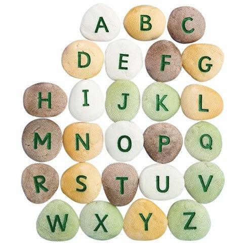 Uppercase alphabet pebbles