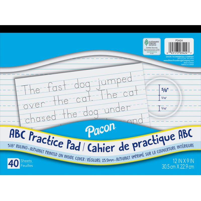 ABC Practice Tablet 12"X9" 40 Sheets (E)