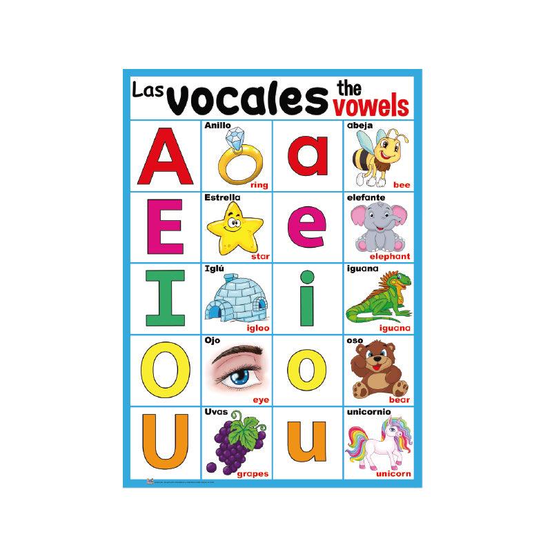Lámina las vocales imprenta (49 x 69cm)