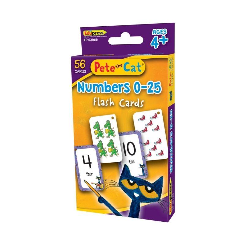 Pete the Cat Numbers 0-25 Flash Cards