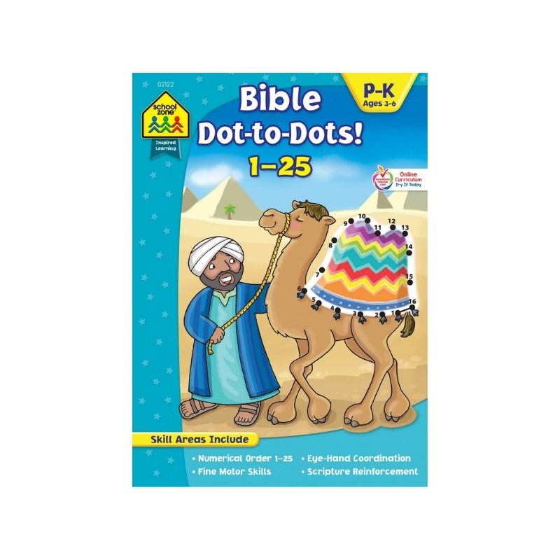 Bible Dot-to-Dots! 1-25 Grades P-K Workbook
