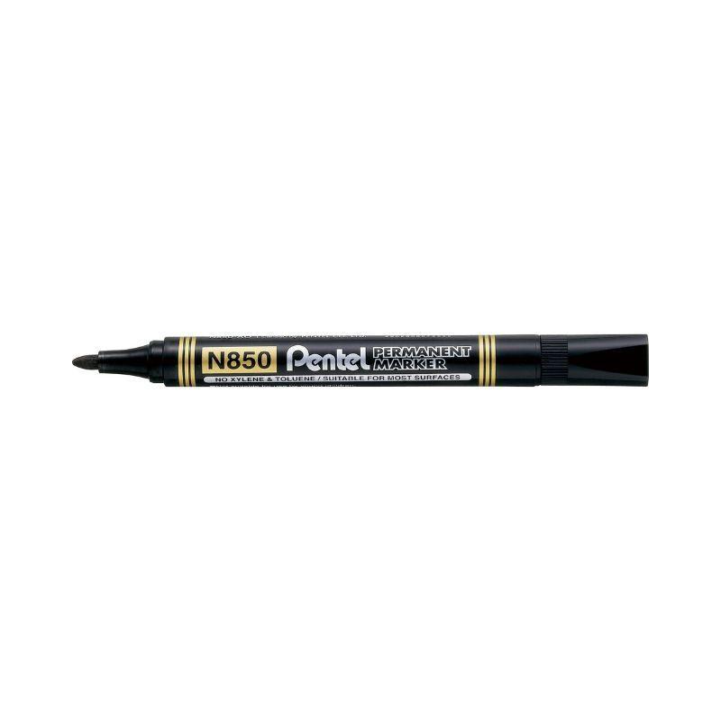 Marcador pentel permanente negro (p/redonda gruesa) - Ultracomonline.com