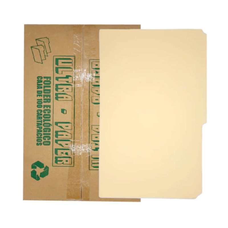 Folder manila tag ultrapaper ecológico (legal) (100 und)